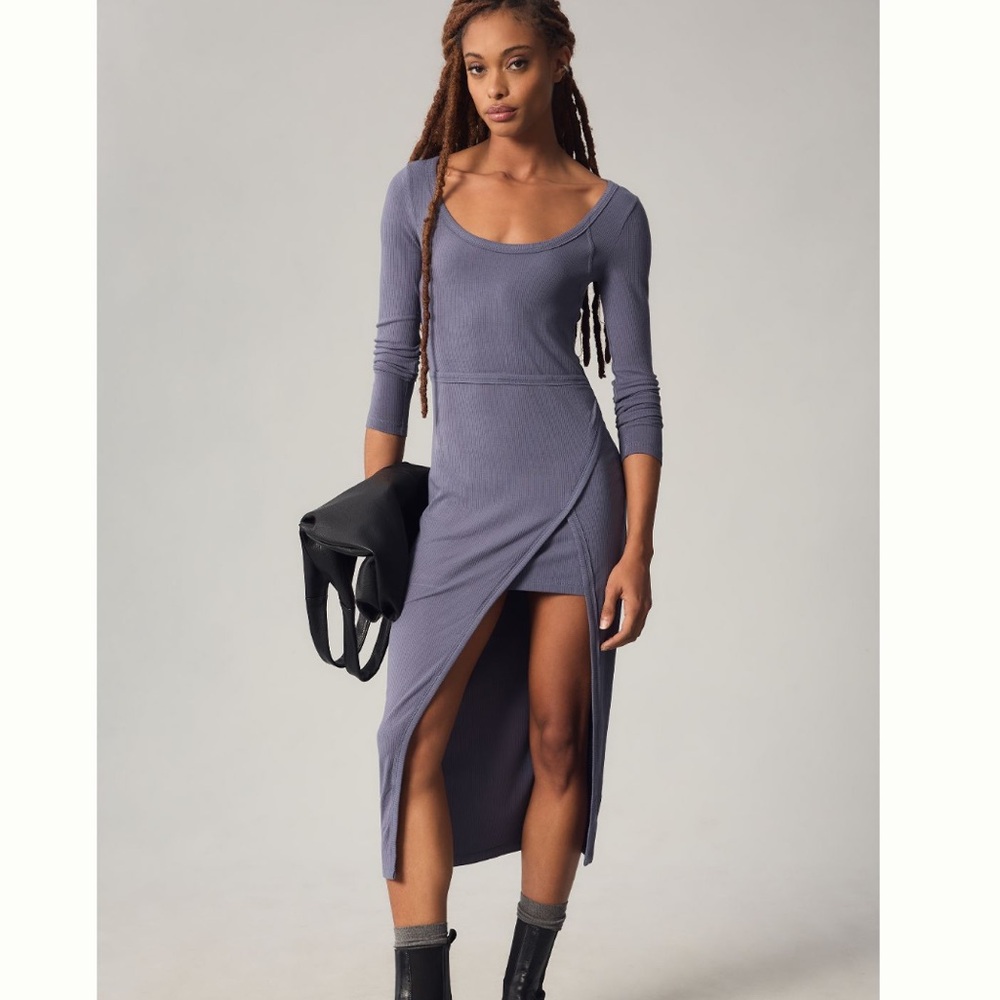 NWT - Daily Practice by Anthropologie Scoop-Neck midi wrap dress